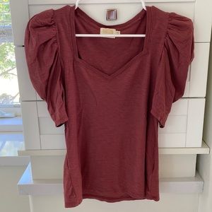 Nation LTD puff sleeved T-shirt